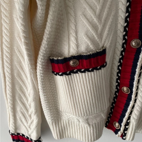 Maje Medhi Elegant Cable Knit Cardigan Sweater sz Small - Picture 3 of 6